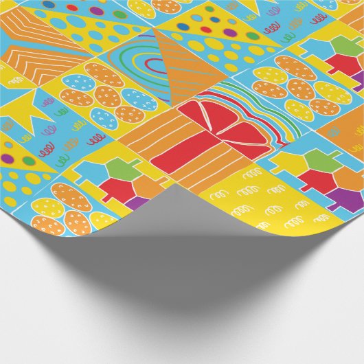 Hanukkah Gift Wrap "Hanukkah Squares 2" Geschenkpapier (Ecke)