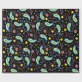 Hanukkah Gift Wrap "Paisley Dreidels and Stars" Geschenkpapier (Flach)