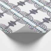 Hanukkah glam menorah hanukkiah geschenkpapier (Ecke)
