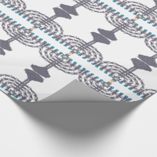 Hanukkah glam menorah hanukkiah geschenkpapier (Ecke)
