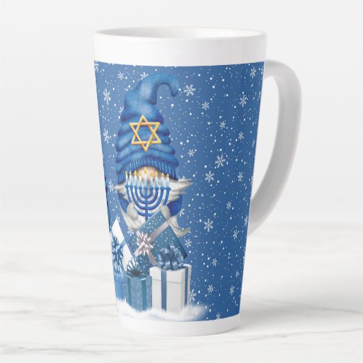 Hanukkah Gnomes Latte Tasse (Rechte Ecke)