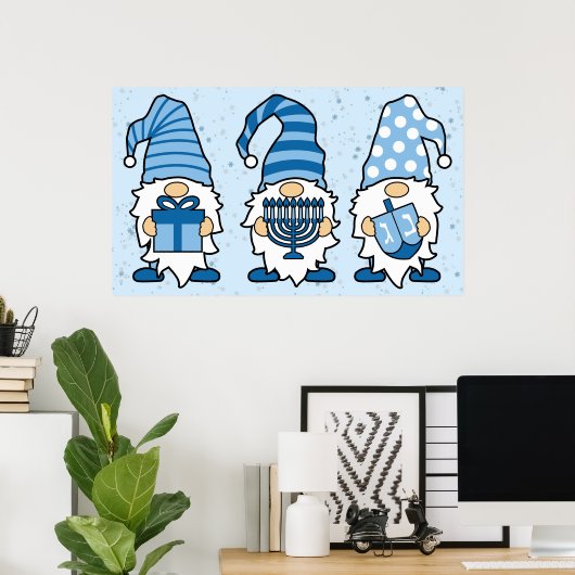 Hanukkah Gnomes Trio Poster (Heimbüro)