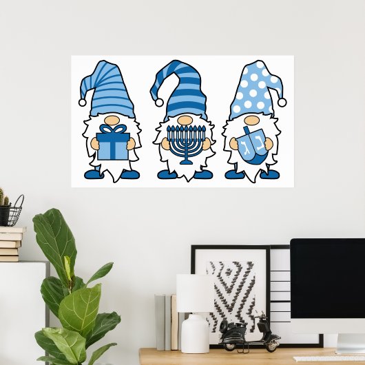 Hanukkah Gnomes Trio Poster (Heimbüro)
