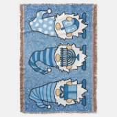 Hanukkah Gnomes Trio Throw Blanket Decke (Vorderseite Vertikal)