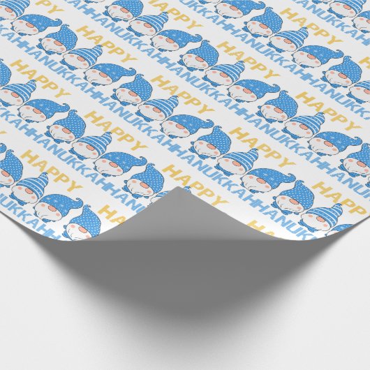 Hanukkah Gnomes Trio Wrapping Paper Geschenkpapier (Ecke)