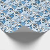 Hanukkah Gnomes Trio Wrapping Paper Geschenkpapier (Ecke)