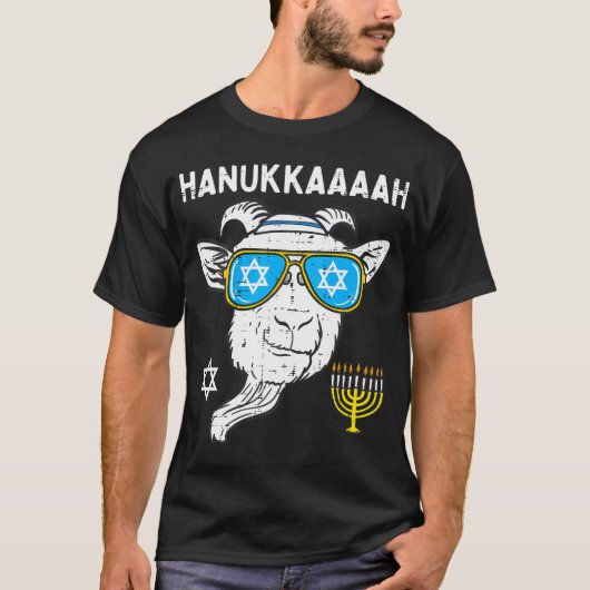 Hanukkah Goat Chanukah Jüdischer Bauer T-Shirt (Vorderseite)