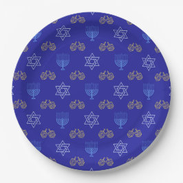 Hanukkah Gold Dreidel Star von David Menorah Pappteller