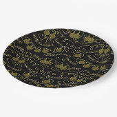 Hanukkah Gold Dreidels Pappteller (Schrägansicht)