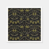 Hanukkah Gold Dreidels Serviette (Vorderseite)