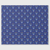 Hanukkah Gold Star von David Menorah White Blue Geschenkpapier (Flach)