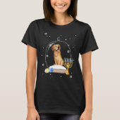 Hanukkah Golden Retriever Dog Snow Globe Pajama T-Shirt (Vorderseite)