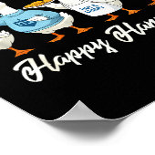 Hanukkah Goose Happy Hanukkah Menorah Dreidel Jewi Poster (Ecke)