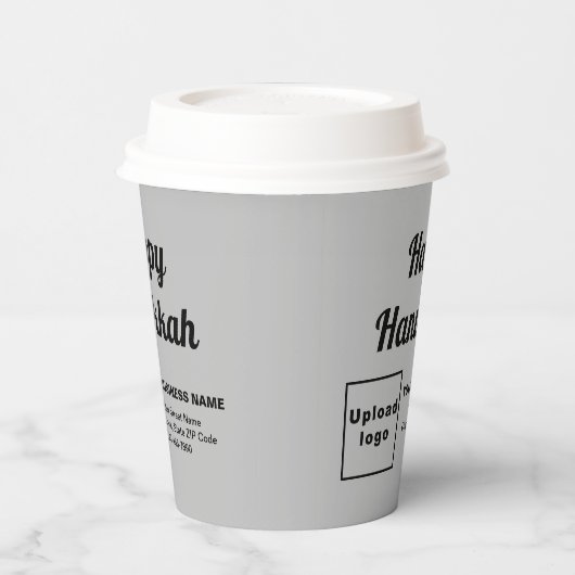 Hanukkah Gray Paper Cup Pappbecher (Links)