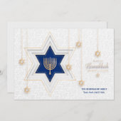 Hanukkah Greetings Holiday Card Feiertagskarte (Vorne/Hinten)