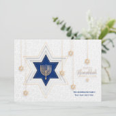 Hanukkah Greetings Holiday Card Feiertagskarte (Stehend Vorderseite)