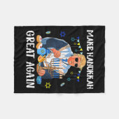 Hanukkah Groß wieder jüdisch Ugly Chanukah Swe Fleecedecke (Vorderseite (Horizontal))