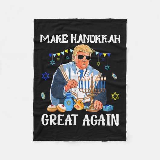 Hanukkah Groß wieder jüdisch Ugly Chanukah Swe Fleecedecke (Vorderseite)