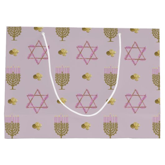 Hanukkah Große Geschenktüte (Rückseite)
