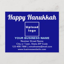 Hanukkah Gruß auf blaue Postkarte