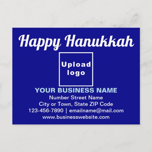 Hanukkah Gruß auf blaue Postkarte (Vorderseite)