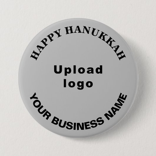 Hanukkah-Gruß auf grauem Runder Button (Vorderseite)