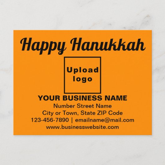 Hanukkah Gruß auf Orange Farbe Postkarte (Vorderseite)