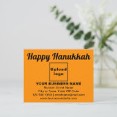 Hanukkah Gruß auf Orange Farbe Postkarte (Stehend Vorderseite)