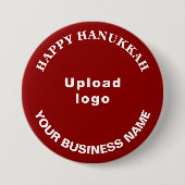Hanukkah Gruß auf Red Round Button (Vorderseite)