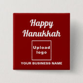 Hanukkah Gruß auf Rotem Platz Button (Vorderseite)