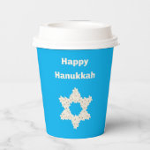 Hanukkah Gruß mit Blume Pappbecher (Rückseite)