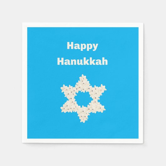 Hanukkah-Gruß mit Blumen Serviette (Vorderseite)