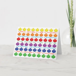 Hanukkah Grußkarte "Dreidel, Dreidel, Dreidel Feiertagskarte