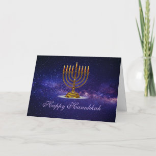 Hanukkah Grußkarte mit schöner Menorah Feiertagskarte