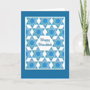 Hanukkah Grußkarte mit Star von David Pattern Feiertagskarte