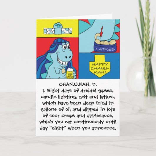 Hanukkah Grußkarte mit Umschlag Feiertagskarte (Vorderseite)
