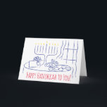 Hanukkah Grußkarte personalisieren Feiertagskarte<br><div class="desc">Eine Hanukkah Grußkarte zum Personalisieren. Wählen Sie einfach Ihre Lieblings-Schriftart-Größe,  Stil,  Farbe und Formulierung,  um diese Karte,  innen und außen anpassen. Danke,  dass ihr angehalten und vorbeigekommen seid! Herzlichen Glückwunsch Chanukah/Hanukkah!!</div>