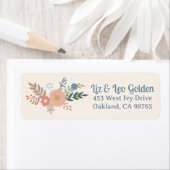 HANUKKAH HandGezeichnet FLoral CUSTOM-Rücksendeadr (Insitu)