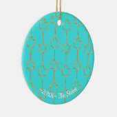 Hanukkah "Hanging Gold Charms" Circle Ornament (Rechts)