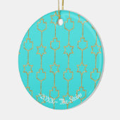 Hanukkah "Hanging Gold Charms" Circle Ornament (Links)