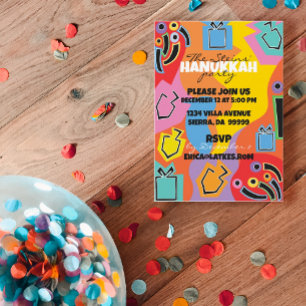 Hanukkah Hanukkah Happy Art Einladung