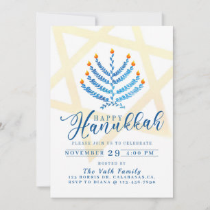Hanukkah, Hanukkah-Party, jüdischer Feiertag Einladung