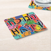 Hanukkah Happy Art Rechteckiger Pappuntersetzer (angewinkelt)