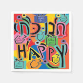 Hanukkah Happy Bright Art Serviette (Vorderseite)