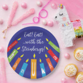 Hanukkah Happy Candles Pappteller (Party)