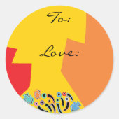 Hanukkah Happy Colorful Art Stickers (1 1/2"/3") (Vorderseite)