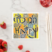 Hanukkah Happy Glitzy Art Serviette (Beispiel)