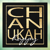 Hanukkah Happy Gold Window Cloning Fensteraufkleber (Blatt 3)