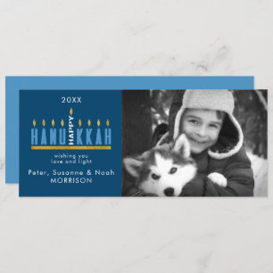 Hanukkah   Happy Hanukkah Menorah 1 Foto Feiertagskarte
