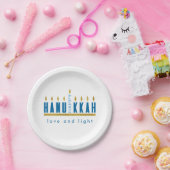 Hanukkah | Happy Hanukkah Menorah Custom Pappteller (Party)